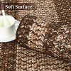 Acekool 9x12 Washable Area Rug, Modern Printed Braided Look, Non-Slip, Stain Resistant Large Brown Carpet for Bedroom, Living Room, Dining Room - 4 of 4