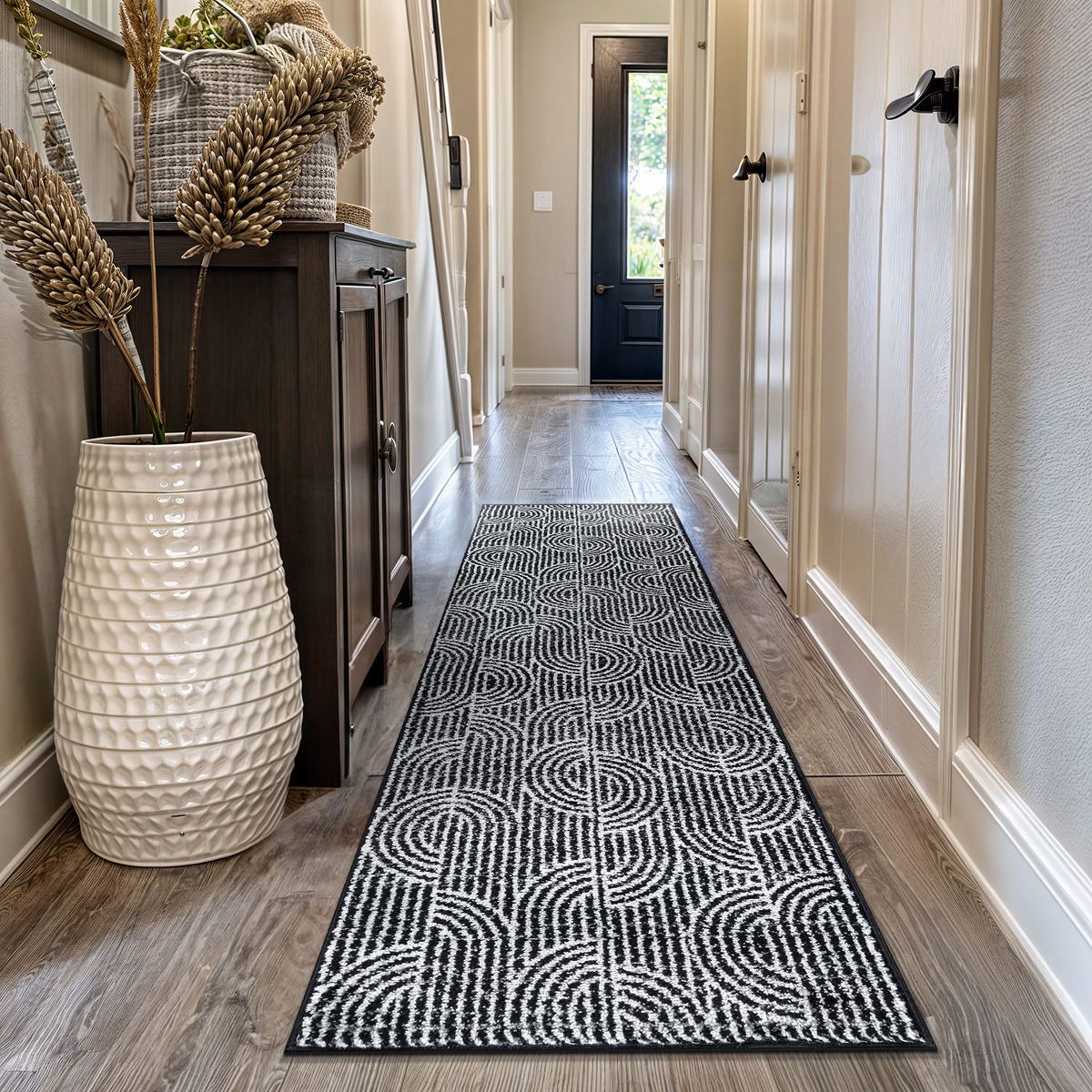 World Rug Gallery Modern Arch Pattern Stripe Area Rug: Geometric, Rectangle, Low Pile, Stain-Resistant - thumbnail 7