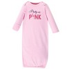 Hudson Baby Infant Girl Cotton Gowns, Bright Pink Flamingo - image 4 of 4