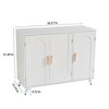 VASIP Sideboard Buffet Cabinet , 3 Door Storage Cabinet, Kitchen Sideboard with Handles and Legs for Living Room Dining Room - 3 of 4