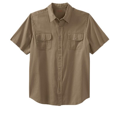 Boulder Creek by KingSize Men's Big & Tall Short Sleeve Denim And Twill Shirt