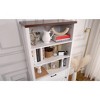 Tall Bookshelf with Drawer, White Bookshelf,  3-Tier Open Shelves, 2 Adjustable Shelves, Large Bookcase , Home - 3 of 4