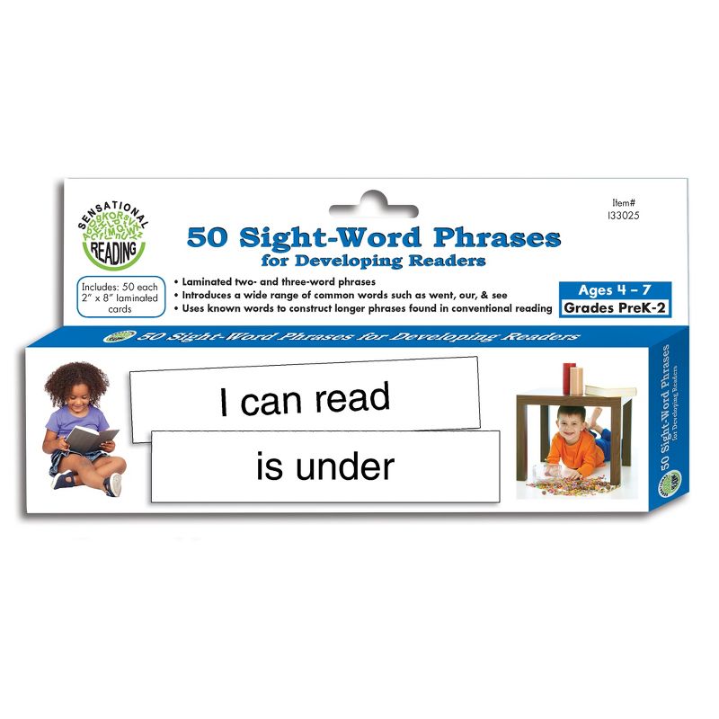 Sensational Reading™ 50 Sight-Word Phrases for Developing Readers, 1 of 2