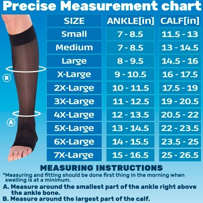 Absolute Support Women''s 15'20mmHg Sheer Open Toe Knee High Compression Socks ' Circulation & Everyday Comfort Relief, A111 - image 4