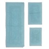 Opulent Collection Cotton Reversible Tufted Set of 3 Bath Rug Set - Home Weavers - 2 of 4