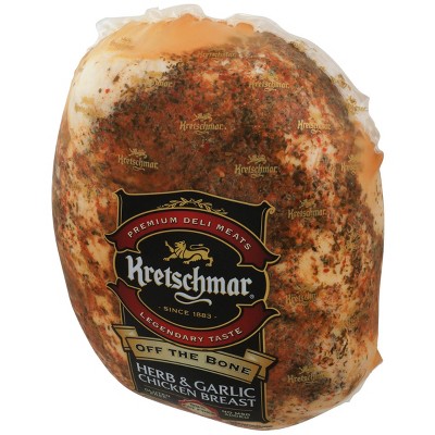 Kretschmar Off the Bone Herb & Garlic Chicken Breast - Deli Fresh Sliced - price per lb