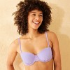 Women's Floral Jacquard Underwire Bikini Top - Shade & Shore™ Purple - 3 of 4