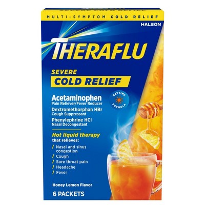 Theraflu Multi-symptom Severe Cold Relief Powder - Acetaminophen ...