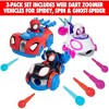 Marvel Spidey and His Amazing Friends Web Dart Zoomers 3 Pk Vehicle Set- 3 Cars w Load & Launch Darts- Spider-Verse Gift for Kids Boys Girls - 3 of 4