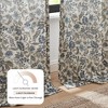 37"x84" Lush Decor Lillian Block Print Linen Textured Window Curtain Panels Blue/Sage Pair - 3 of 4