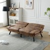 JUJABU Modern Loveseat Sofa with Thick Cushion & Sturdy Metal Feet - Coffee - 4 of 4