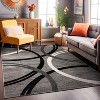 World Rug Gallery Contemporary Abstract Circles Design Area Rug:  Geometric,  Pet Friendly,  Low Pile,  Stain-Resistant - 2 of 4