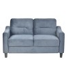 INFURNIC Sofas Comfortable Sectional Couch Plush Cushions Modern Design Sturdy Frame for Living Room Bedroom Office, Grey, 54.3"*29.1"*34.4" - 2 of 3