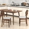 Tangkula Dining Chairs Set of 4 w/ Rubber Wood Frame Padded Seat Curved Back Living Room - 4 of 4