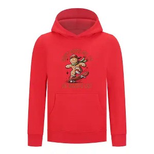 Everyday Kids Christmas Collection Gingerbread Skateboard Boys Pullover Hoodie – Holiday Sweatshirt - Red - 1 of 1