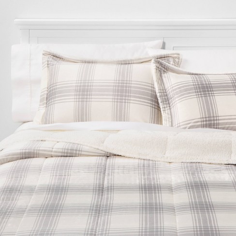 Corbin Plaid To Sherpa Comforter Set Target