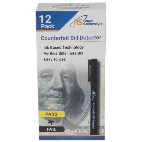 Royal Sovereign 12pk Counterfeit Bill Detector Target