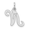 Black Bow Jewelry Sterling Silver, Sophia Collection, Small Script Initial N Pendant - 3 of 4
