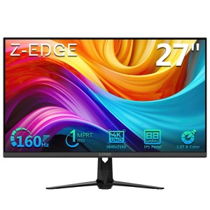 Z-EDGE G274K 27" 160Hz 4K IPS Gaming Monitor, UHD(3840x2160) 1ms lPS Gaming Monitor, 1.07 Bilion color, HDMl x2, DisplayPort x2 - 1 of 4