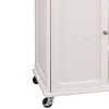 NicBex Mobile Kitchen Island Cart Morden Kitchen Carts on Wheels with Storage with 2 Cabinets, 2 Drawers and 3-Tier Open Shelves for Kitchen, White - 4 of 4