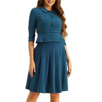  Jessica London Women's Plus Size Two Piece Single Breasted  Jacket Dress Suit Outfit - 12 W, Blue Garden Border : Clothing, Shoes &  Jewelry