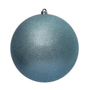 Season's Designs Christmas Tree 10" Lt. Blue Glitter Shatterproof Seamle - 1 of 1