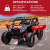 2-Seater 24V Ride-On UTV – Powerful 4WD Electric Car for Kids with Remote Control, Shock Absorbers, Leather Seats, Music & Lights - 3 of 4