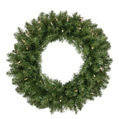 Northlight Pre-lit Rockwood Pine Artificial Christmas Wreath - 24-inch ...