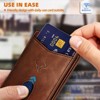 Generic Men Wallet, Slim Leather Wallet Front Pocket Card Holder Gift For Men 11 Slots RFID Blocking - 3 of 4