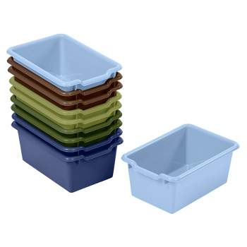 Creekview Home Emporium Plastic Stackable Storage Bin 28in Tall 4pc Colored  Set