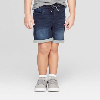 boys pull on jean shorts