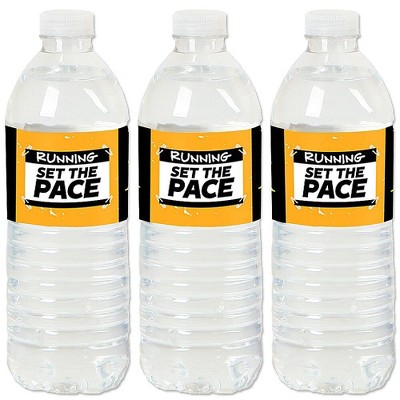 Big Dot of Happiness Set the Pace - Running - Track, Cross Country or Marathon Party Water Bottle Sticker Labels - Set of 20