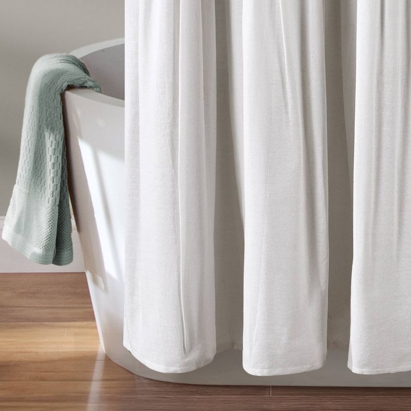 Linen Button Shower Curtain - Lush Décor, 5 of 13