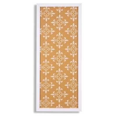 Juvale Juvale Vertical Cork Board – Ornate Rectangle Bulletin Board for Office, Kitchen, Dorm Room Wall (10x24)