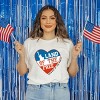 Simply Sage Market Women's Land Of The Free Heart Short Sleeve Graphic Tee - 2 of 4