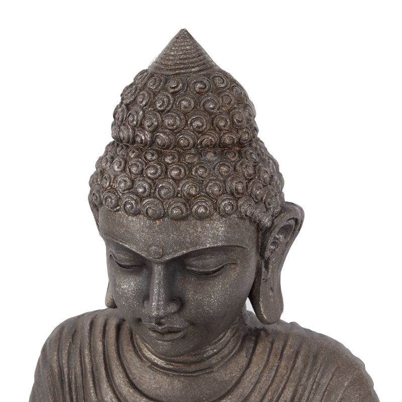 36&#34; Magnesium Oxide Traditional Buddha Garden Sculpture Dark Brown - Olivia &#38; May, 5 of 15