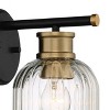 Stiffel Lana 9" High Black and Warm Brass Wall Sconce Set of 2 - 3 of 4