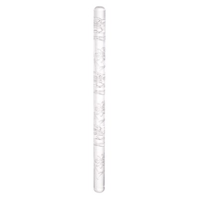 Unique Bargains Acrylic Embossed Non-Stick Smooth Head Round Baking Rolling Pin