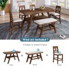 NicBex 6-Piece Farmhouse Counter Height Dining Set, 60" Table with Storage Shelf, 4 Chairs & Bench, Rustic Kitchen Table Set - 4 of 4