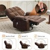 Oversized Massage Recliner Chair with Heat, Manual Swivel Rocker with Lumbar Support, Side Pockets & Cup Holders for Big and Tall - 3 of 4