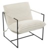 Modern Sling Accent Chair with Metal Frame and Fabric Ergonomic Cushions, Upholstered Lounge Armchair Cozy Reading Chair - 3 of 4