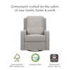 Babyletto Sigi Glider Recliner with Electronic Control and USB with Light Wood Base - Greenguard Gold Certified - 2 of 4
