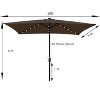 Sapphtopaz 10x6.5Ft Patio Umbrella Outdoor Rectangular LED Umbrellas Waterproof with Crank and Push Button Tilt for Garden, Pool - 3 of 4