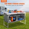 Folding Camping Kitchen Table – Portable Outdoor Cooking Station with Storage & MDF Top for BBQ, RV, Picnic & Travel - 2 of 4