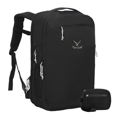Hynes Eagle 40L Travel Laptop Bag Wristlet Wallet Set-Black