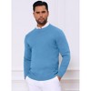 INSPIRE CHIC Men's Slim Fit Crew Neck Long Sleeve Soft Twist Textured Cable Knit Pullover Sweater - 4 of 4