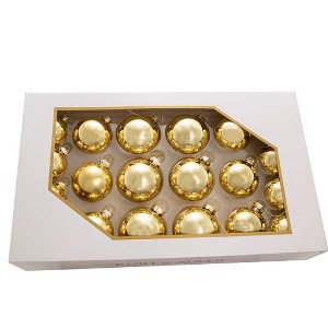 Kurt Adler 60-80MM Shiny Gold Glass Ball Ornaments, 20-Piece Set - 1 of 4