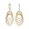 Ross-Simons 1.00 ct. t.w. Pave Diamond Oval-Link Drop Earrings - 3 of 4