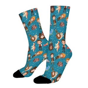Firefly Scattered Women Printed Crew Socks Funny Funky Socks Soft Polyester Novelty Gifts for Artists Men - 1 of 1