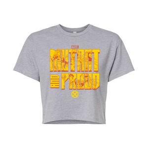 Women's - Marvel - X-Men Mutant And Proud Cropped Graphic T-Shirt - 1 of 4